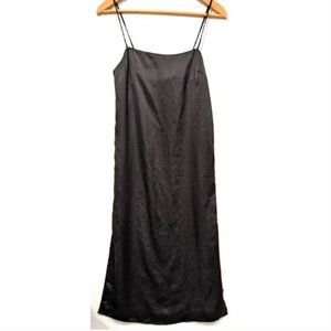 H&M Satin Slip Style Dress | Black | XS